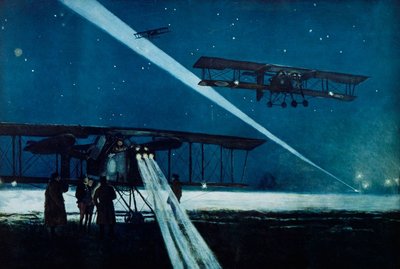 Return from a Night Flight on Voisin Bombers by Francois Flameng